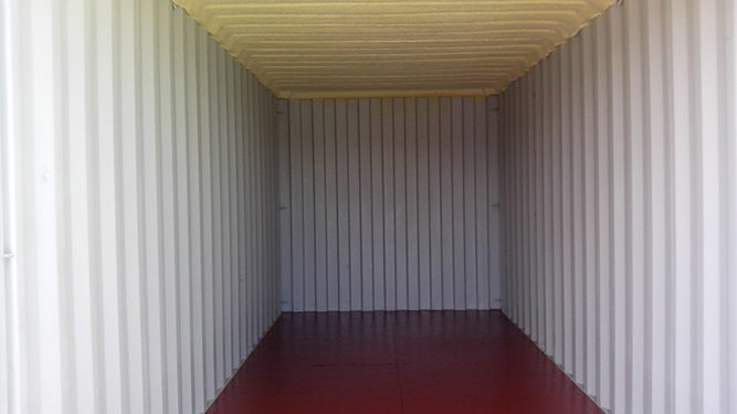 Inside view of storage container