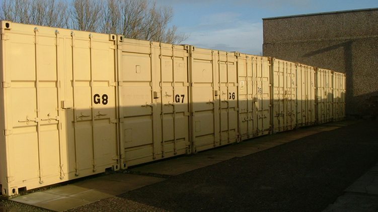 Row of Primrose Storage container units