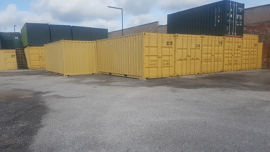 View of containers at Primrose Storage
